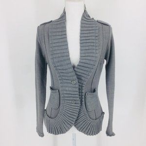 White House Black Market Military Sweater Jacket M